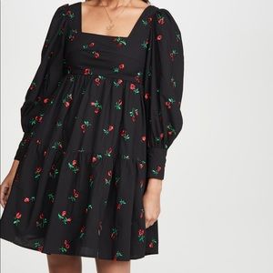 Rachel Antonoff Black Ted Rose dress size 2